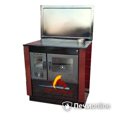 Отопительно-варочная печь МастерПечь ПВ-07 экстра с духовым шкафом, 7.2 кВт (шоколад) в Перми